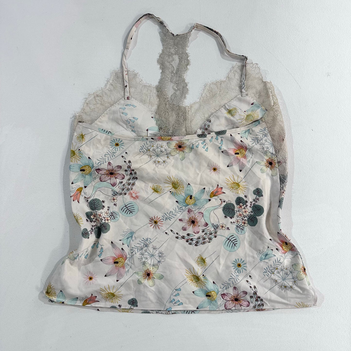Feminine Pastel Satin Darjeeling Tank/Cami