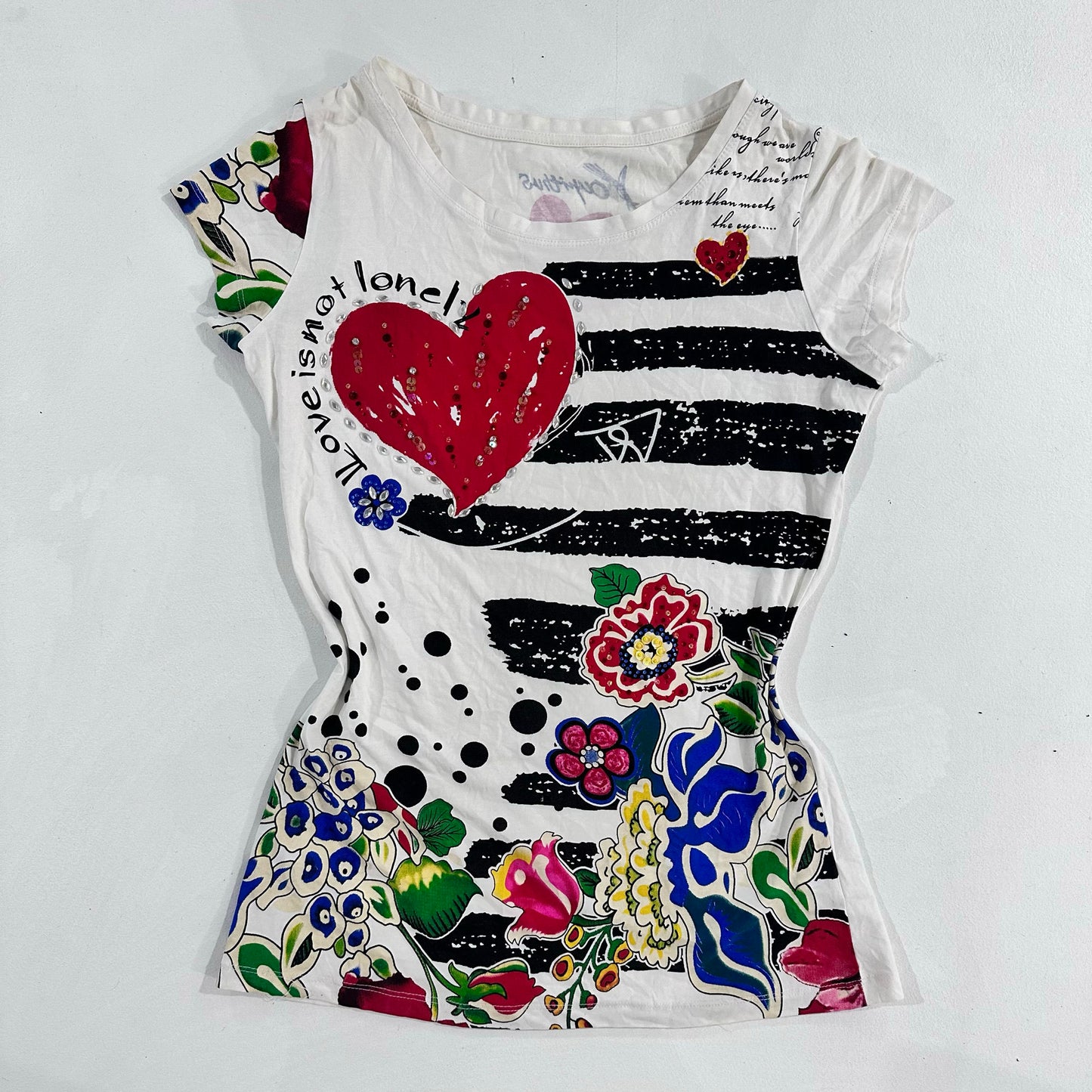 Y2K Rhinestone Printed T-Shirt