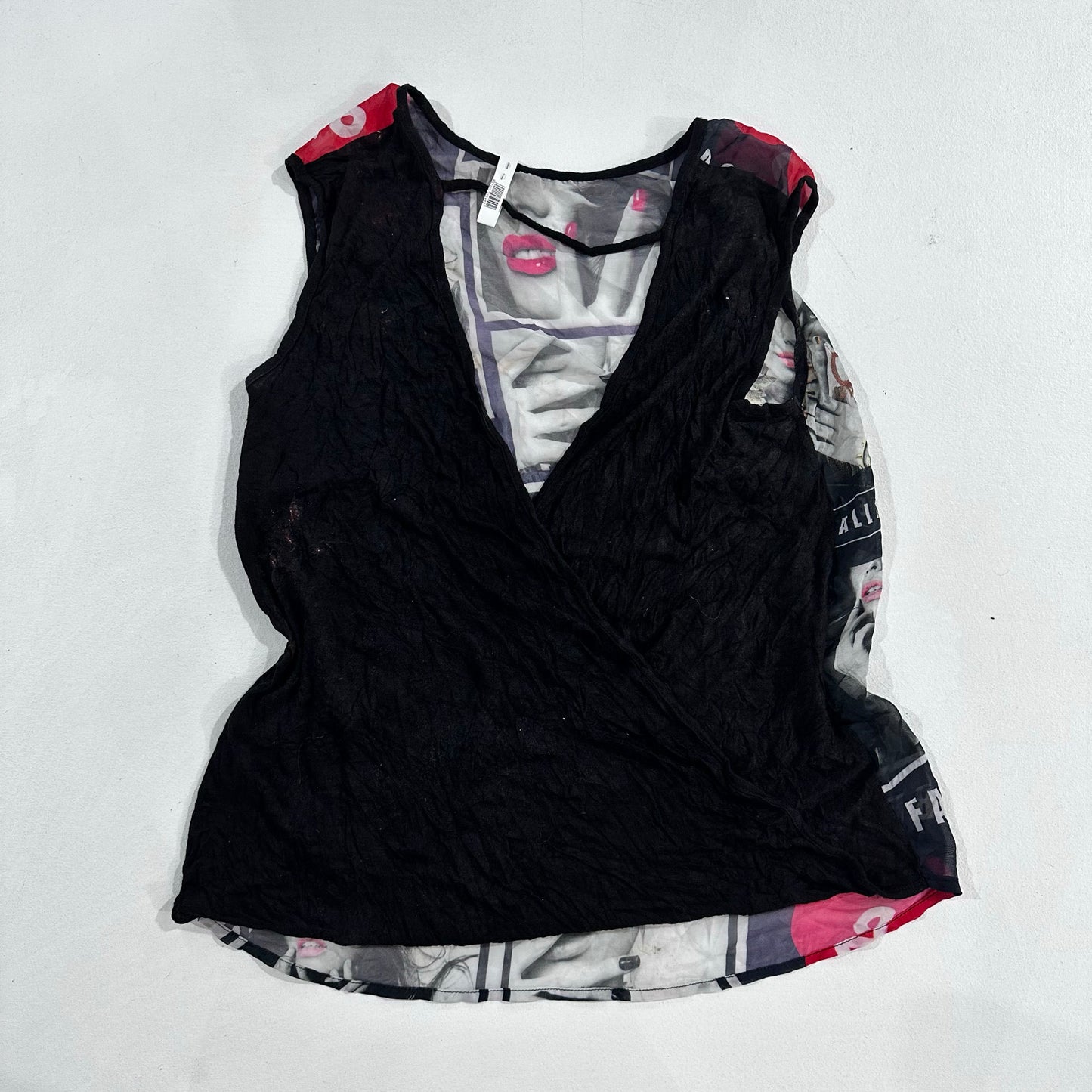 Y2K Mesh Printed Tank/Cami