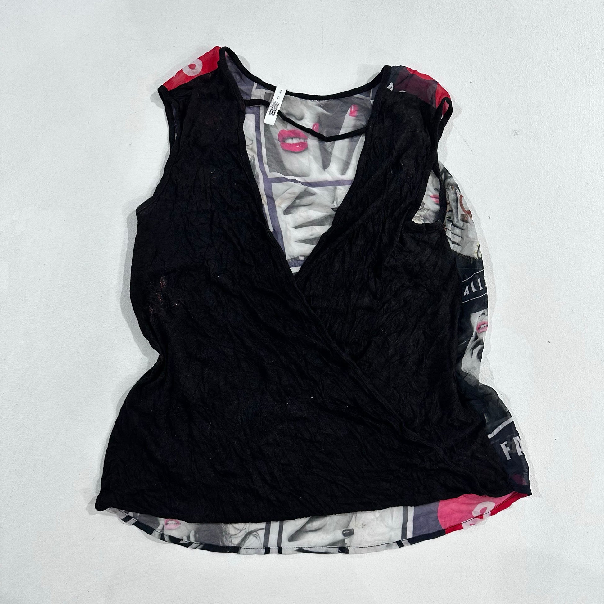Y2K Mesh Printed Tank/Cami