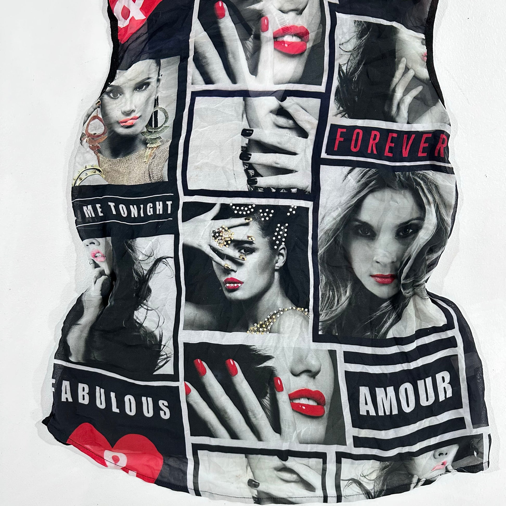 Y2K Mesh Printed Tank/Cami