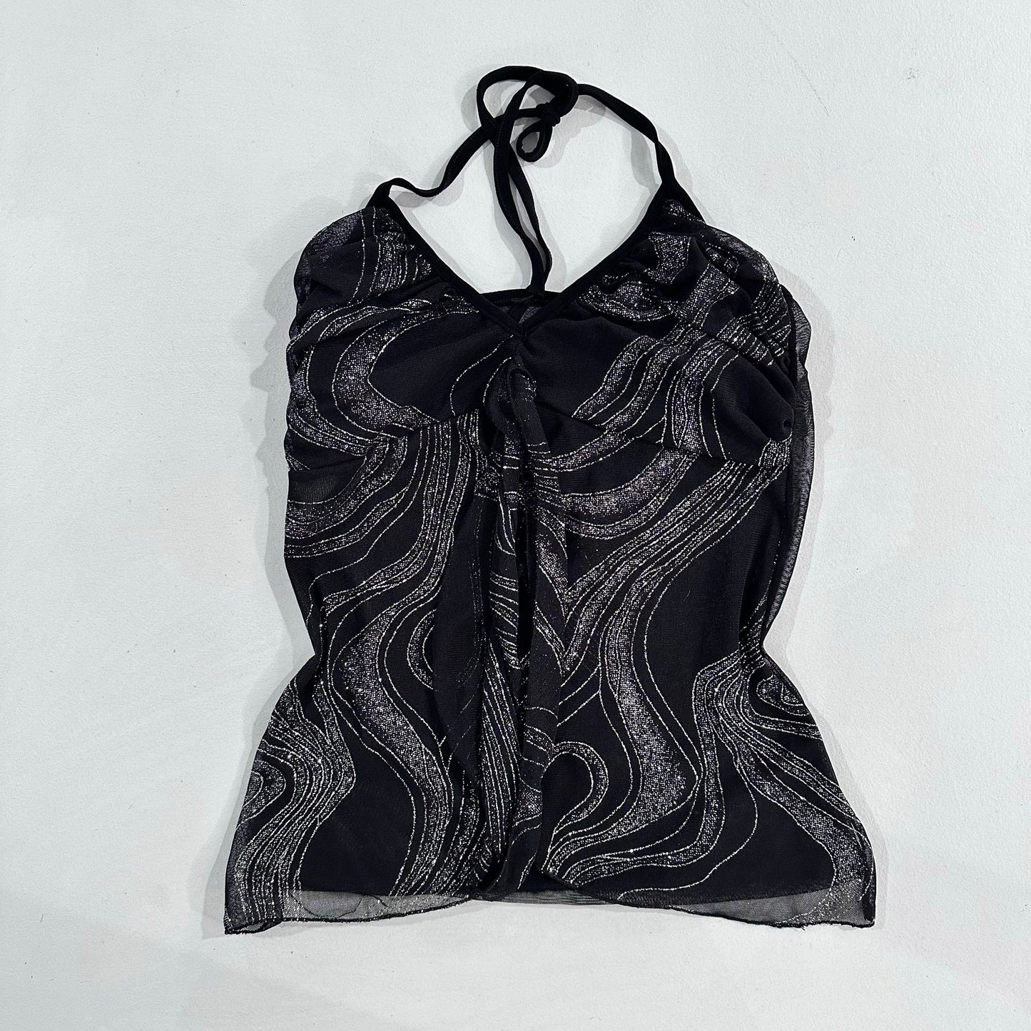 France Y2K Mesh Metallic Tank/Cami