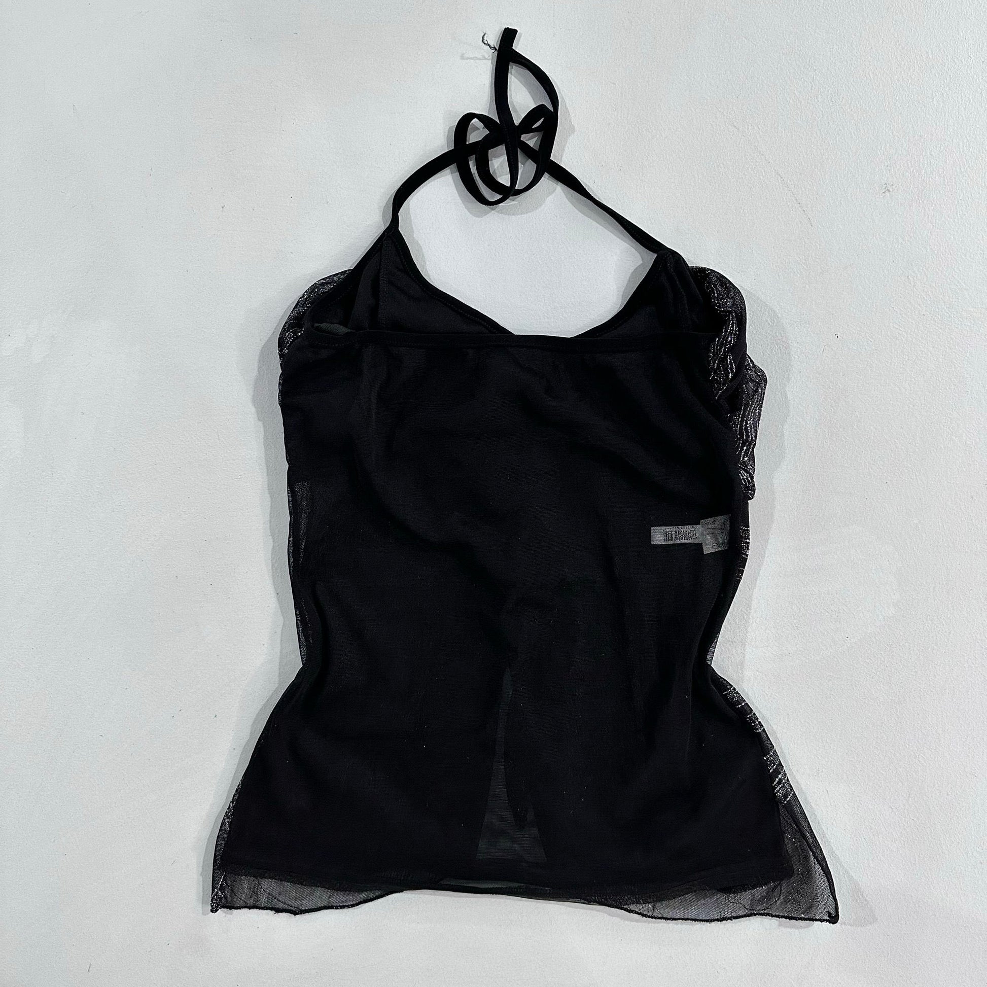 France Y2K Mesh Metallic Tank/Cami