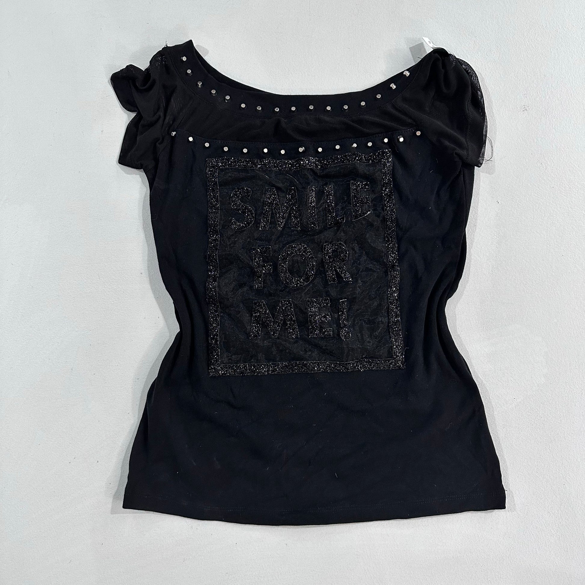 Y2K Rhinestone Mesh T-Shirt