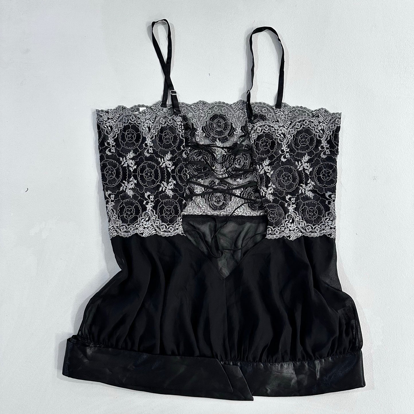 Feminine Embroidered Satin LingaDore Tank/Cami