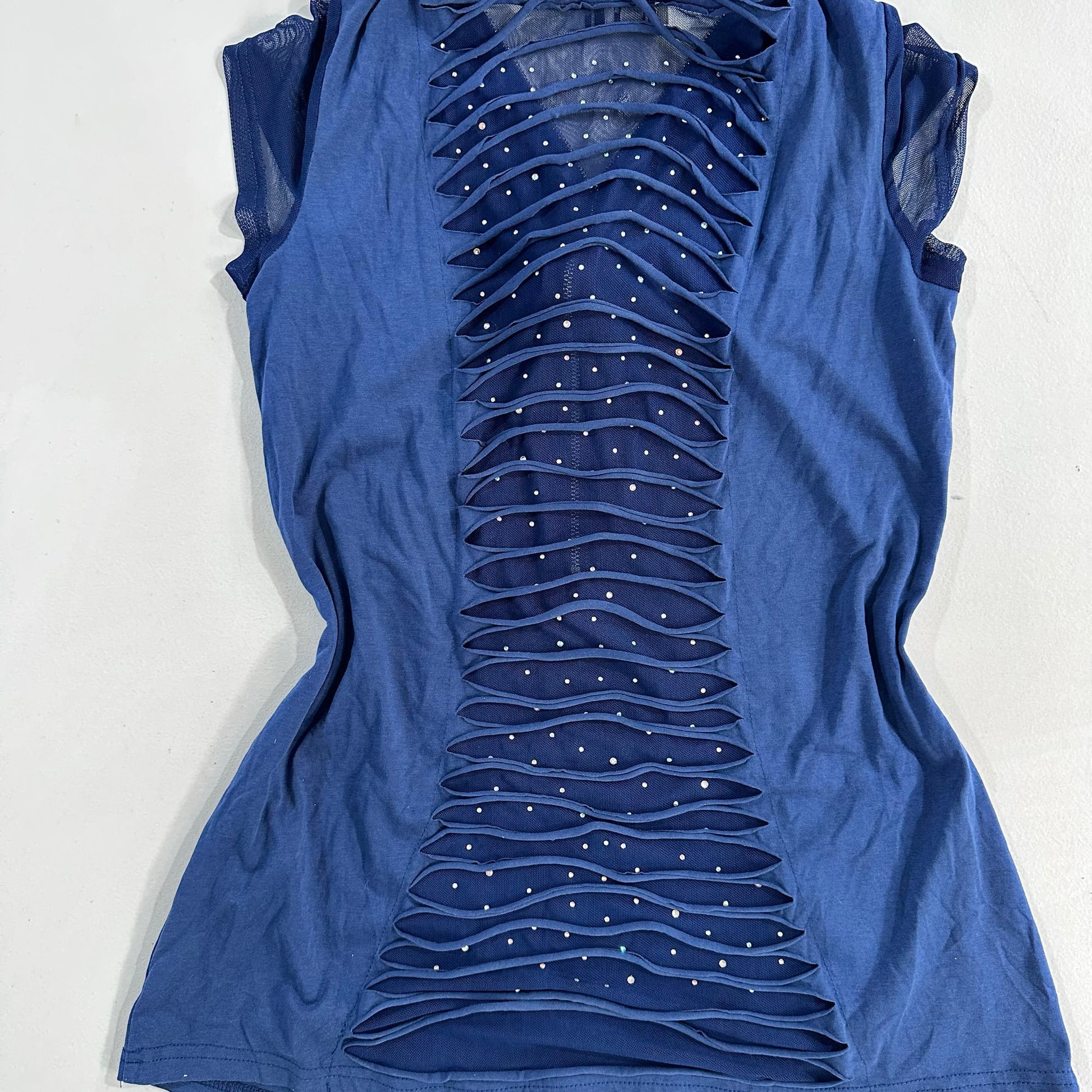 Y2K Rhinestone Mesh T-Shirt