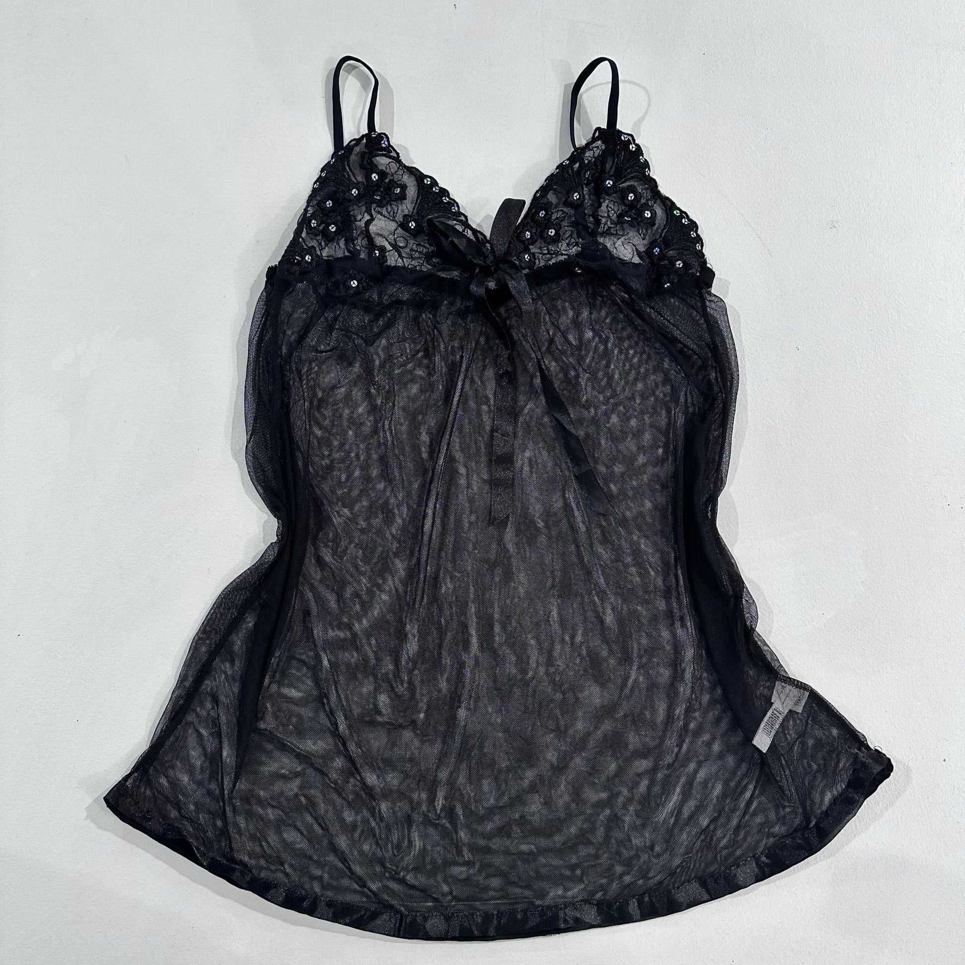 Y2K Mesh Sequins Tank/Cami
