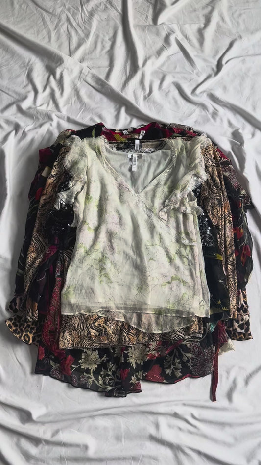 Y2K Blouse Wholesale Video Lot | TEST-011 exact garments