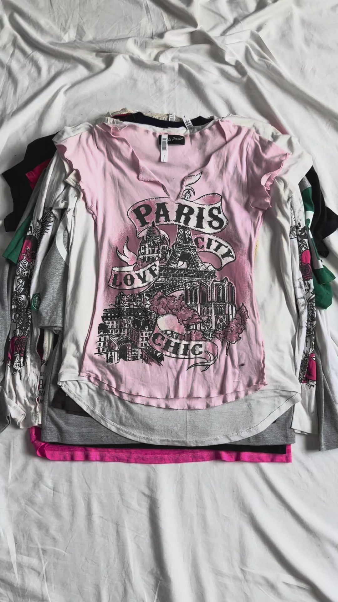 Y2K T-Shirt Wholesale Video Lot | TEST-025 exact garments