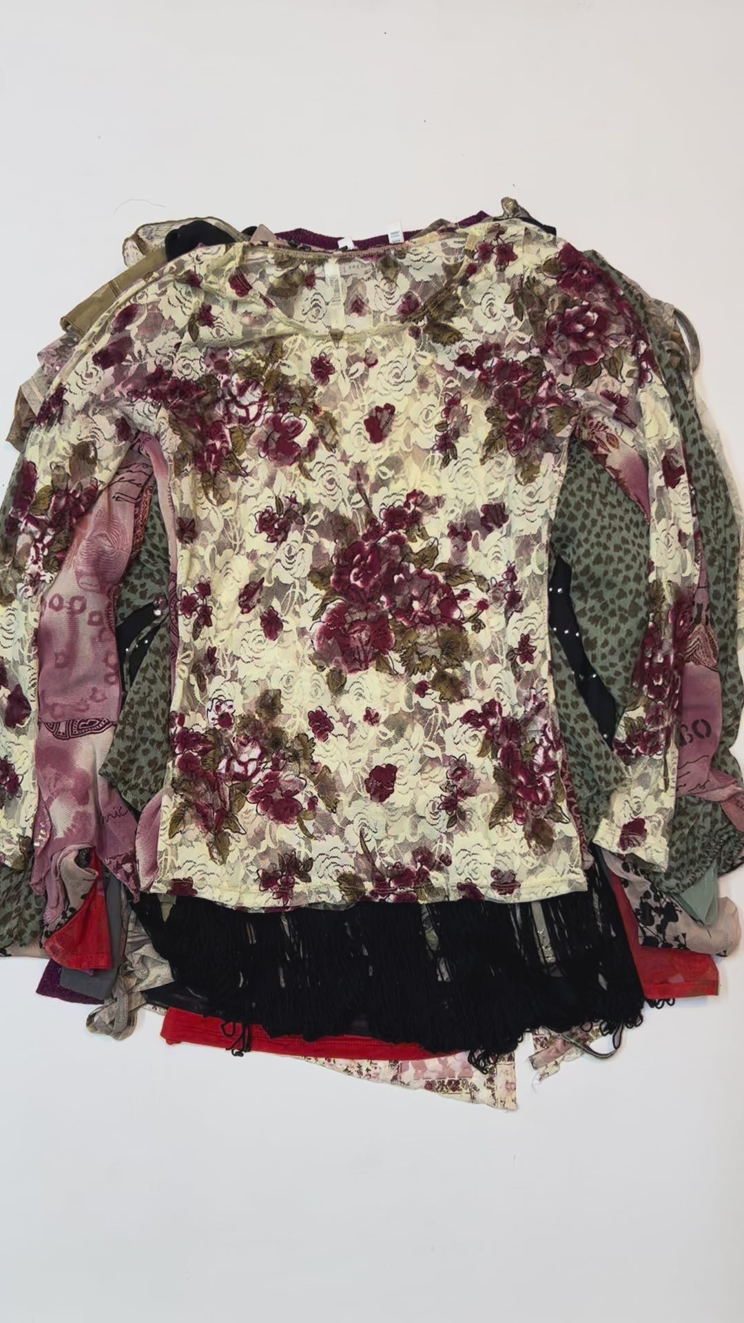 Y2K Blouse Wholesale Video Lot | TEST-043 exact garments