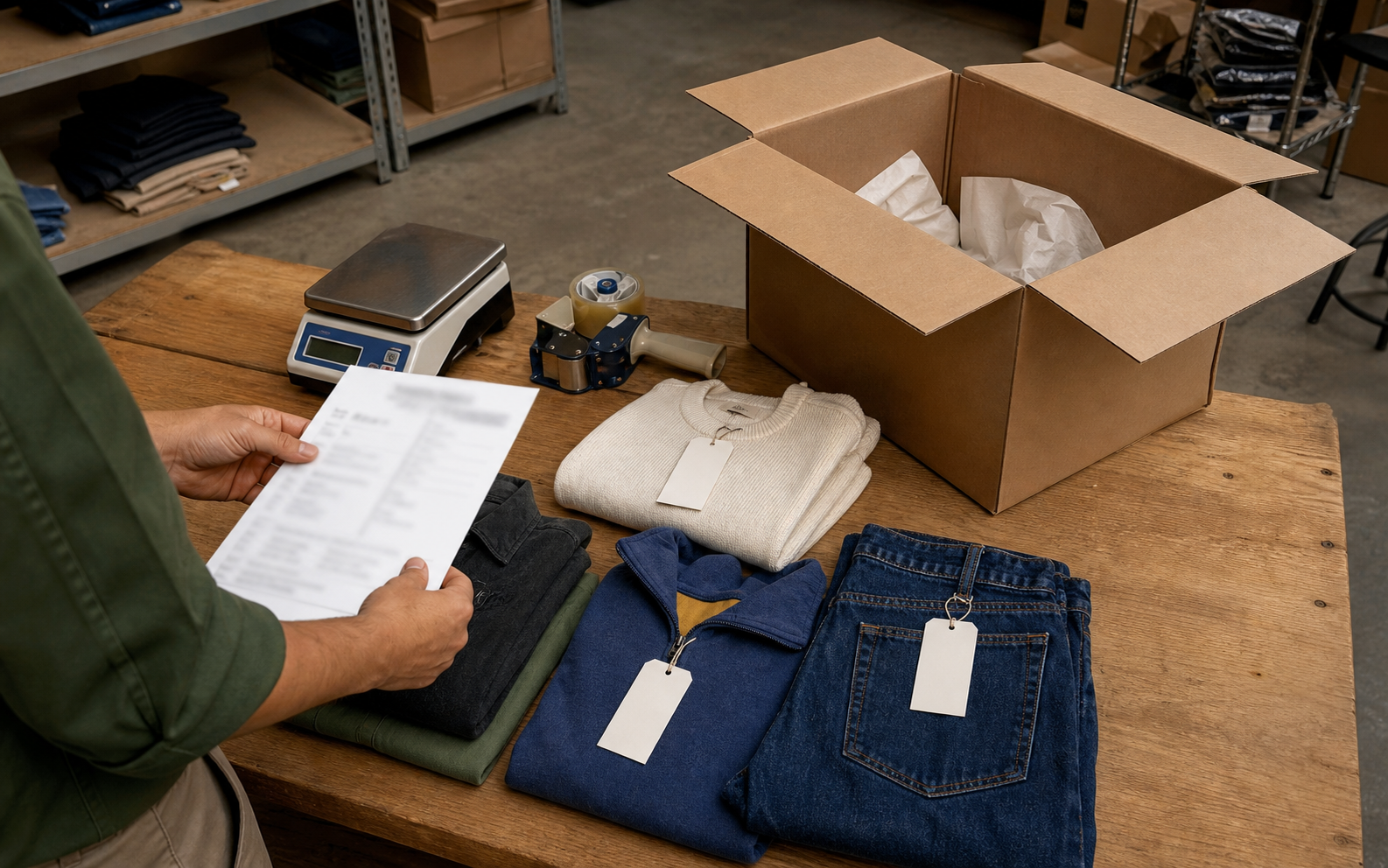 Final checking and packing of a selected vintage lot