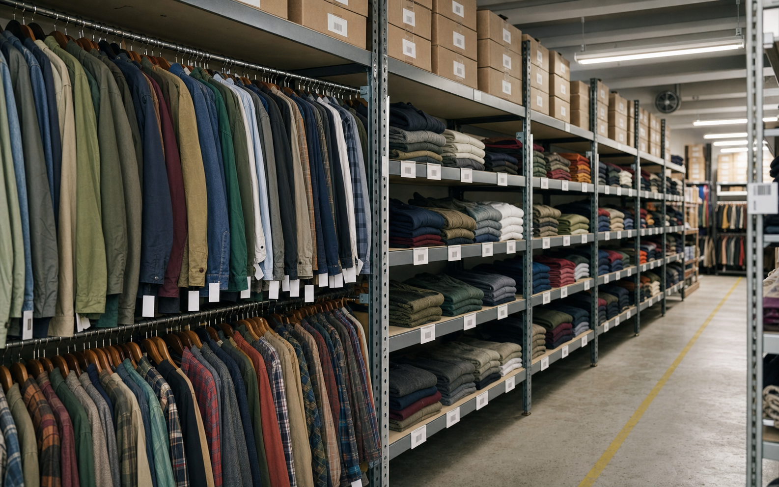 Organized SKU storage for vintage garments